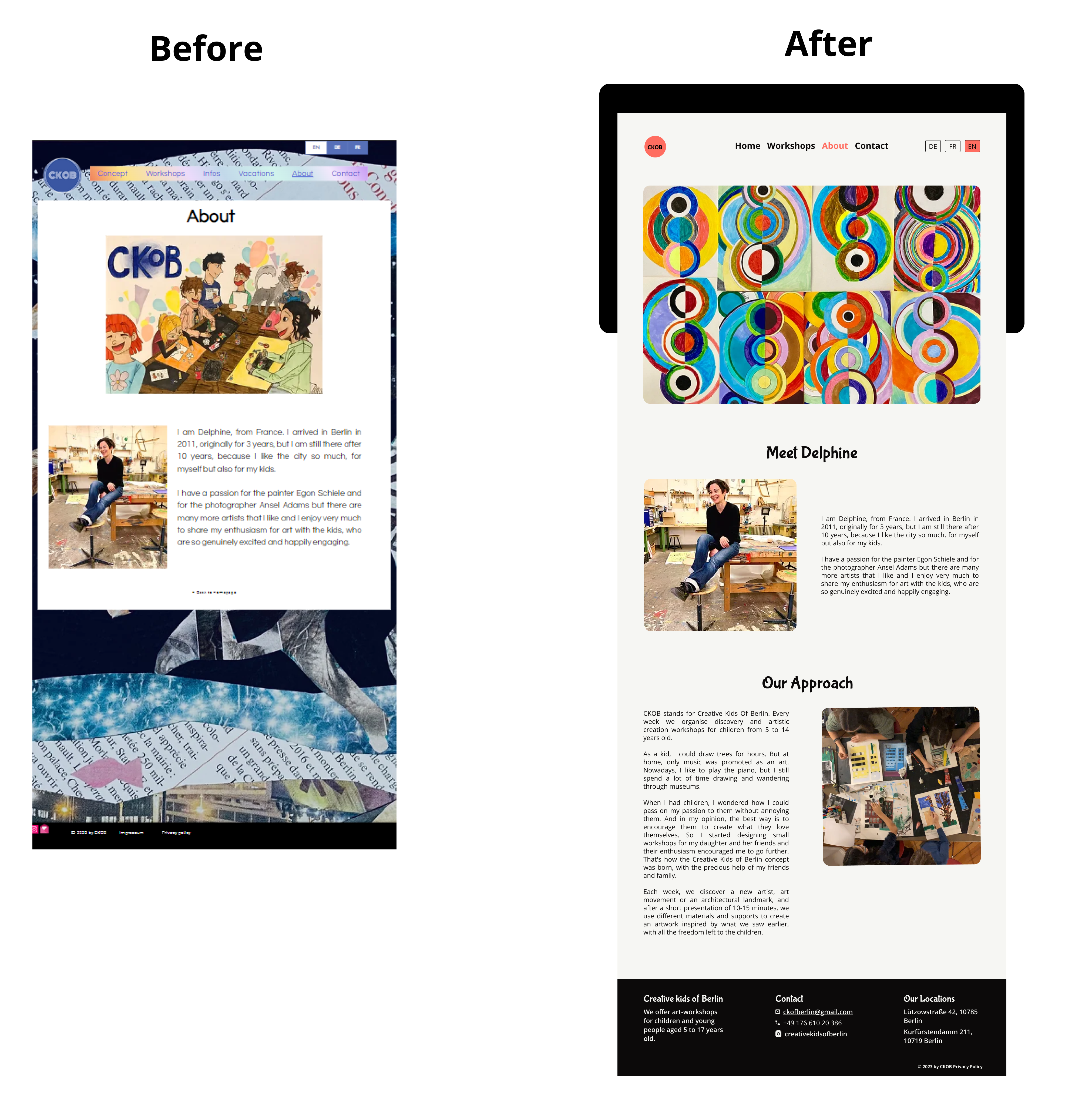 Redesign of Creative kids of Berlin
