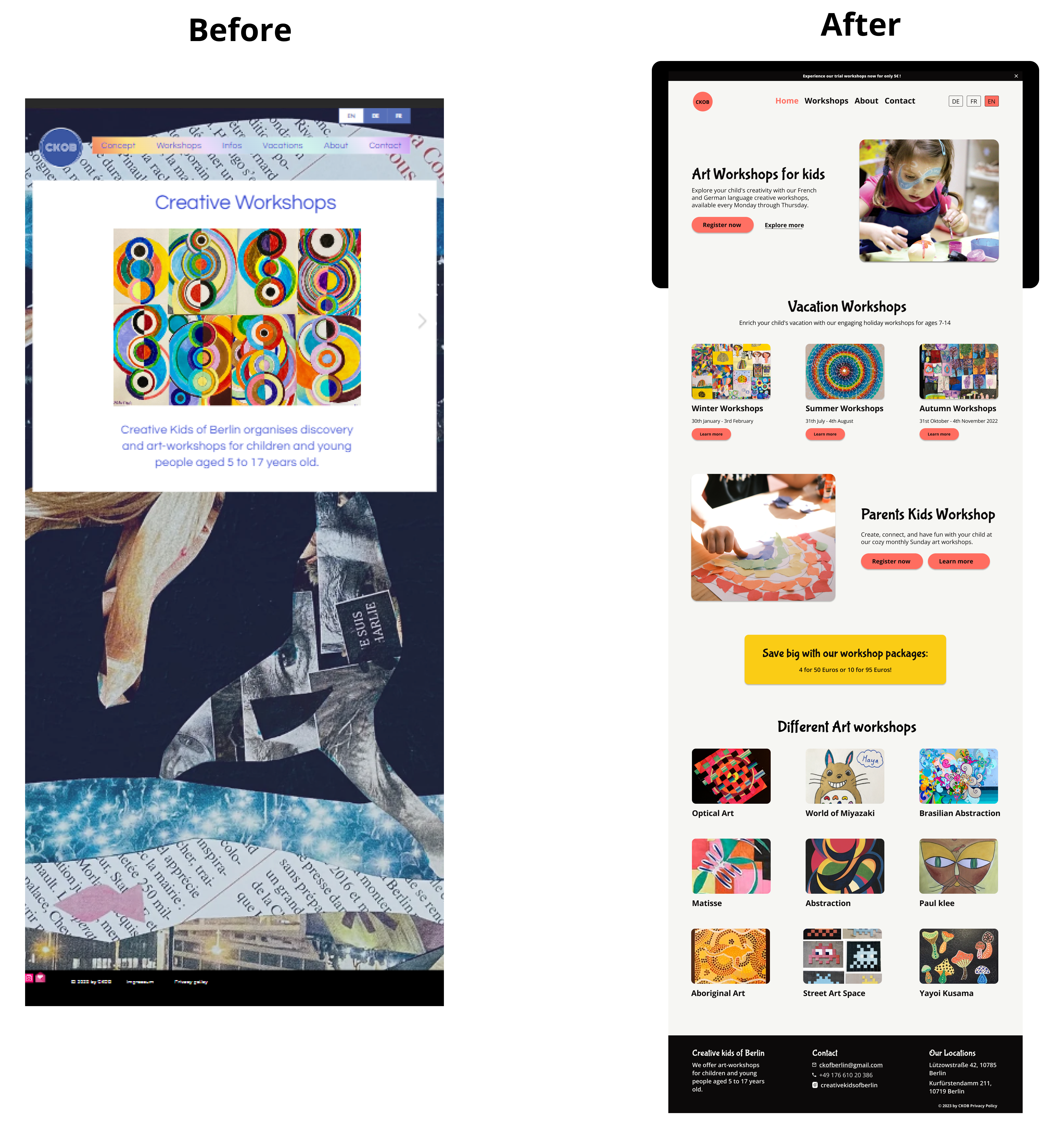 Redesign of Creative kids of Berlin