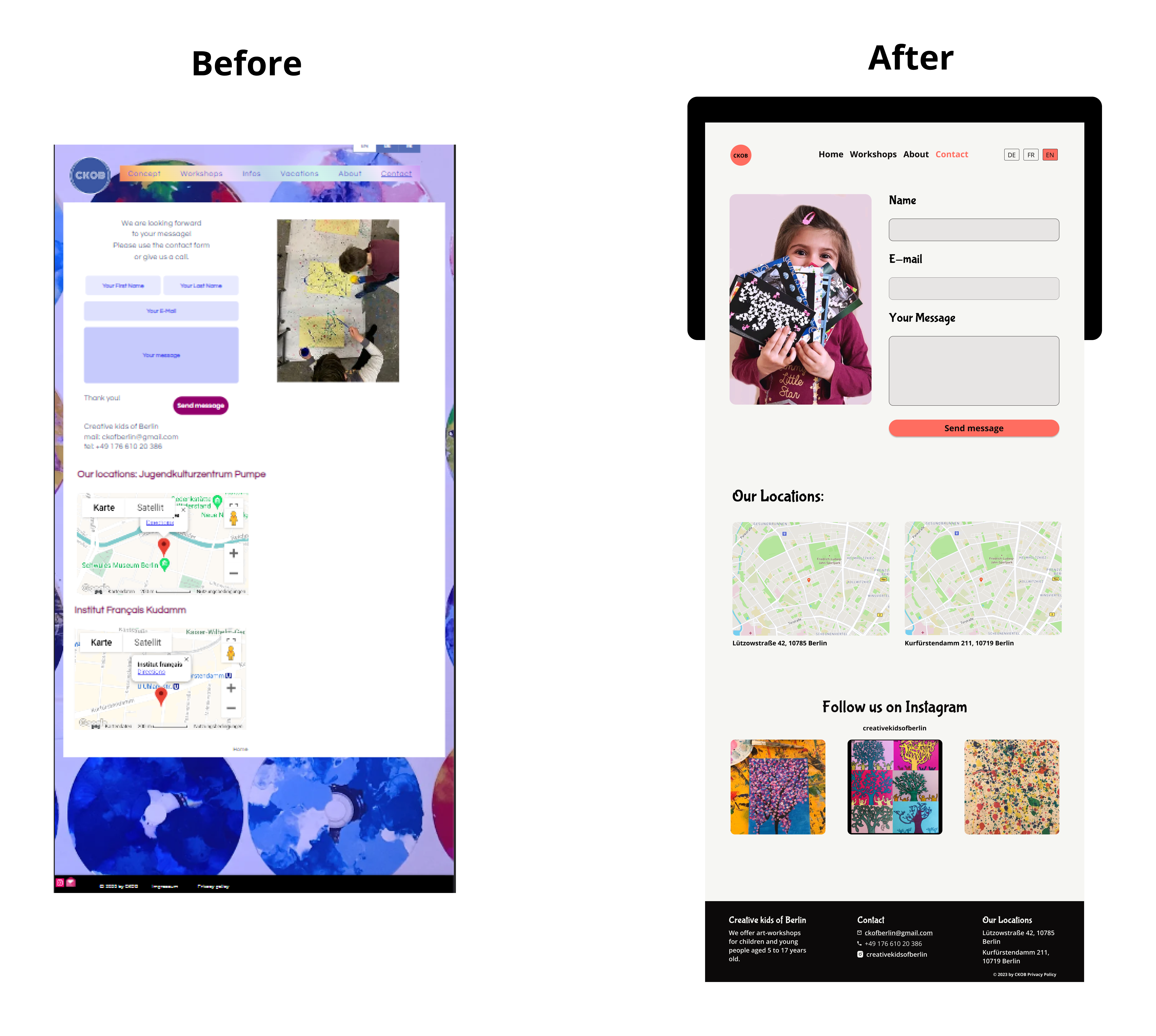 Redesign of Creative kids of Berlin
